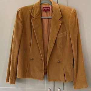 Women's Tan Corduroy Blazer